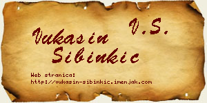 Vukašin Sibinkić vizit kartica